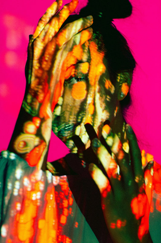 abstract digital print projection